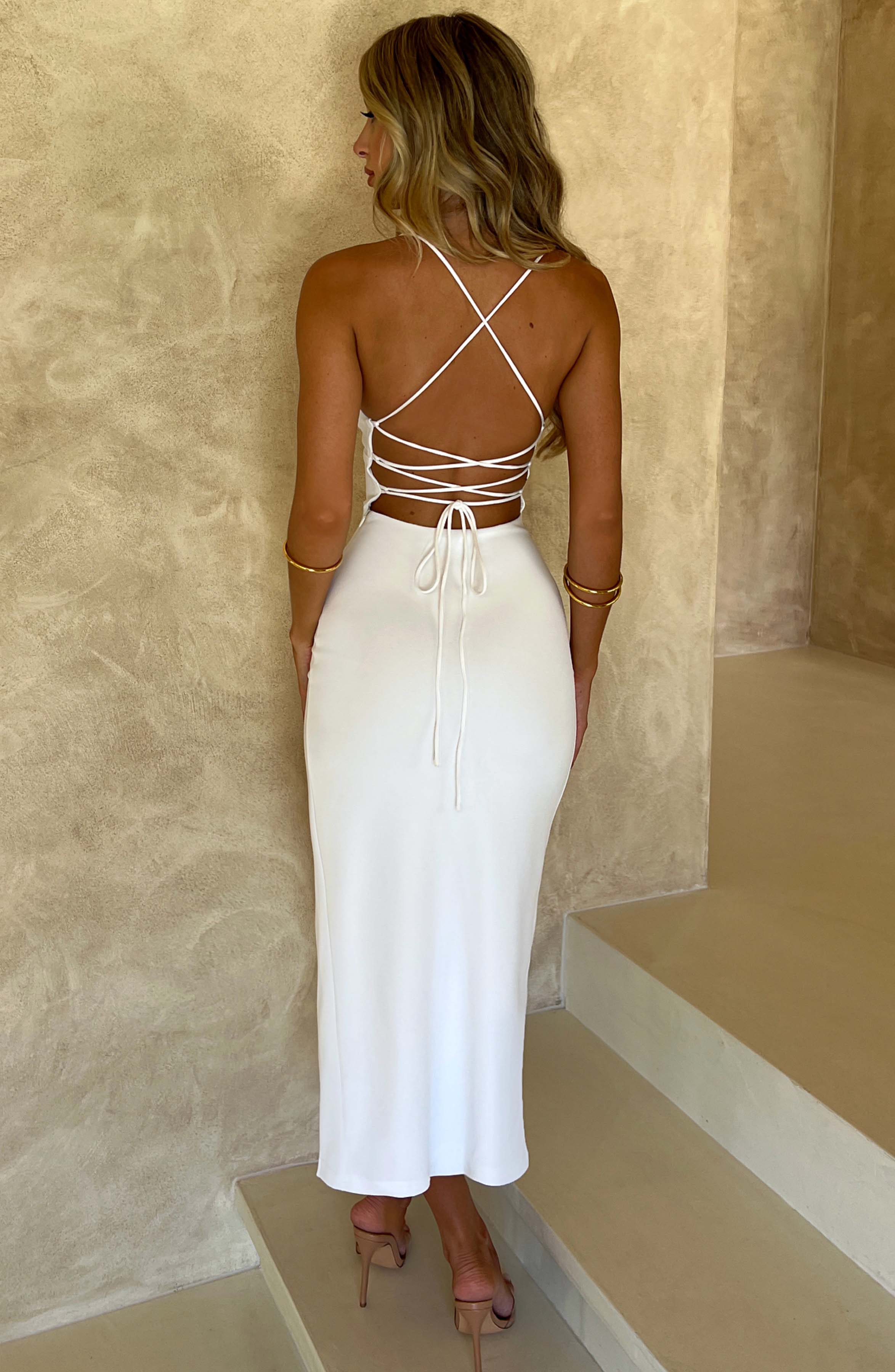 Kiana Midi Dress - White
